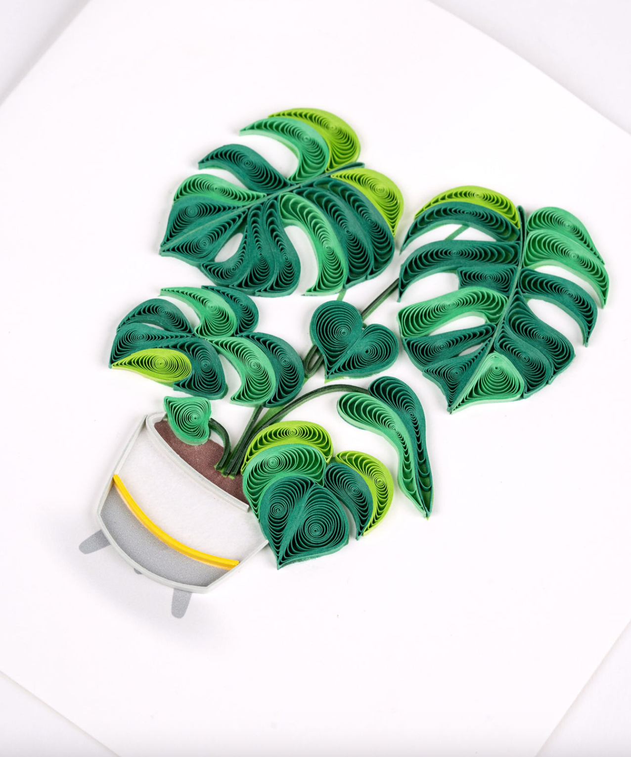 Monstera Plant Blank Quilled Greeting Card