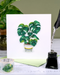 Monstera Plant Blank Quilled Greeting Card