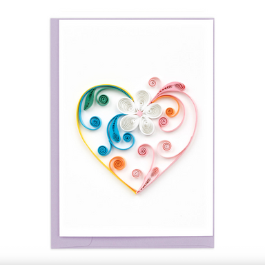 Colorful Heart Quilled Gift Enclosure