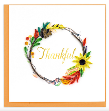 Thankful Wreath Blank Quilling Card
