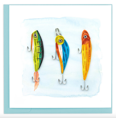 Fishing Lures Blank Quilling Card