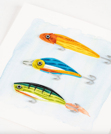 Fishing Lures Blank Quilling Card