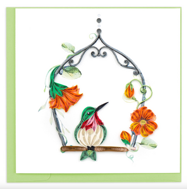 Hummingbird Swing Blank Quilling Card