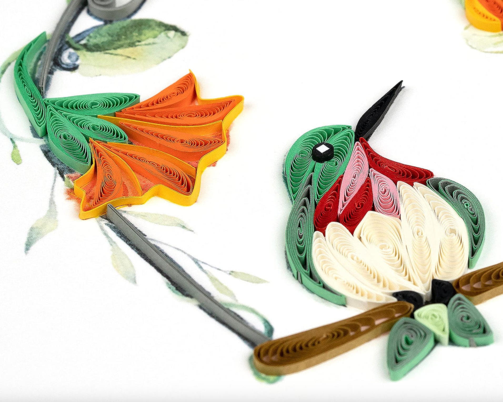 Hummingbird Swing Blank Quilling Card