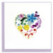 Floral Rainbow Heart Blank Quilling Card