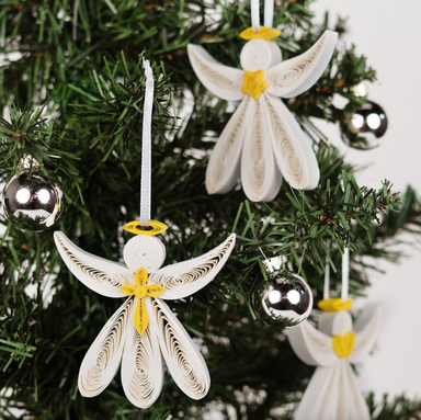 Angel Quilling Ornaments Box Set of 3