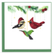 Holiday Bird Ornaments Blank Quilling Card