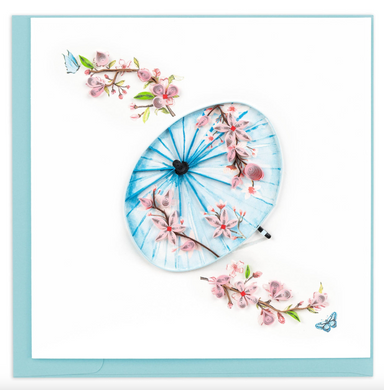 Floral Umbrella Blank Quilling Card