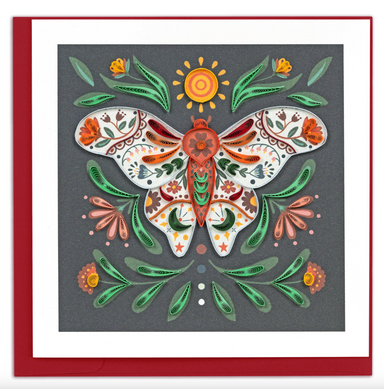 Cottage Core Moth Blank Quilling Card
