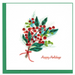 Happy Holidays Holly Berry Bunch Blank Quilling Greeting Card