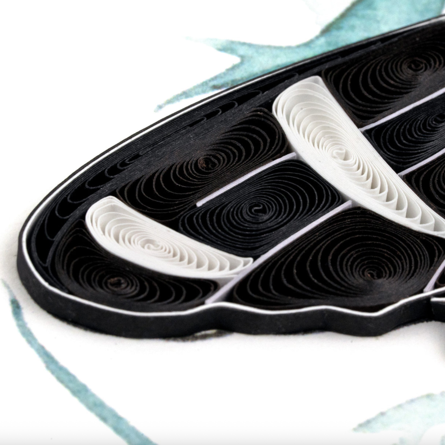 Butterfly on Bamboo Blank Quilled Greeting Card