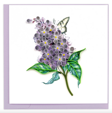 Lilac Flowers Blank Quilling Card