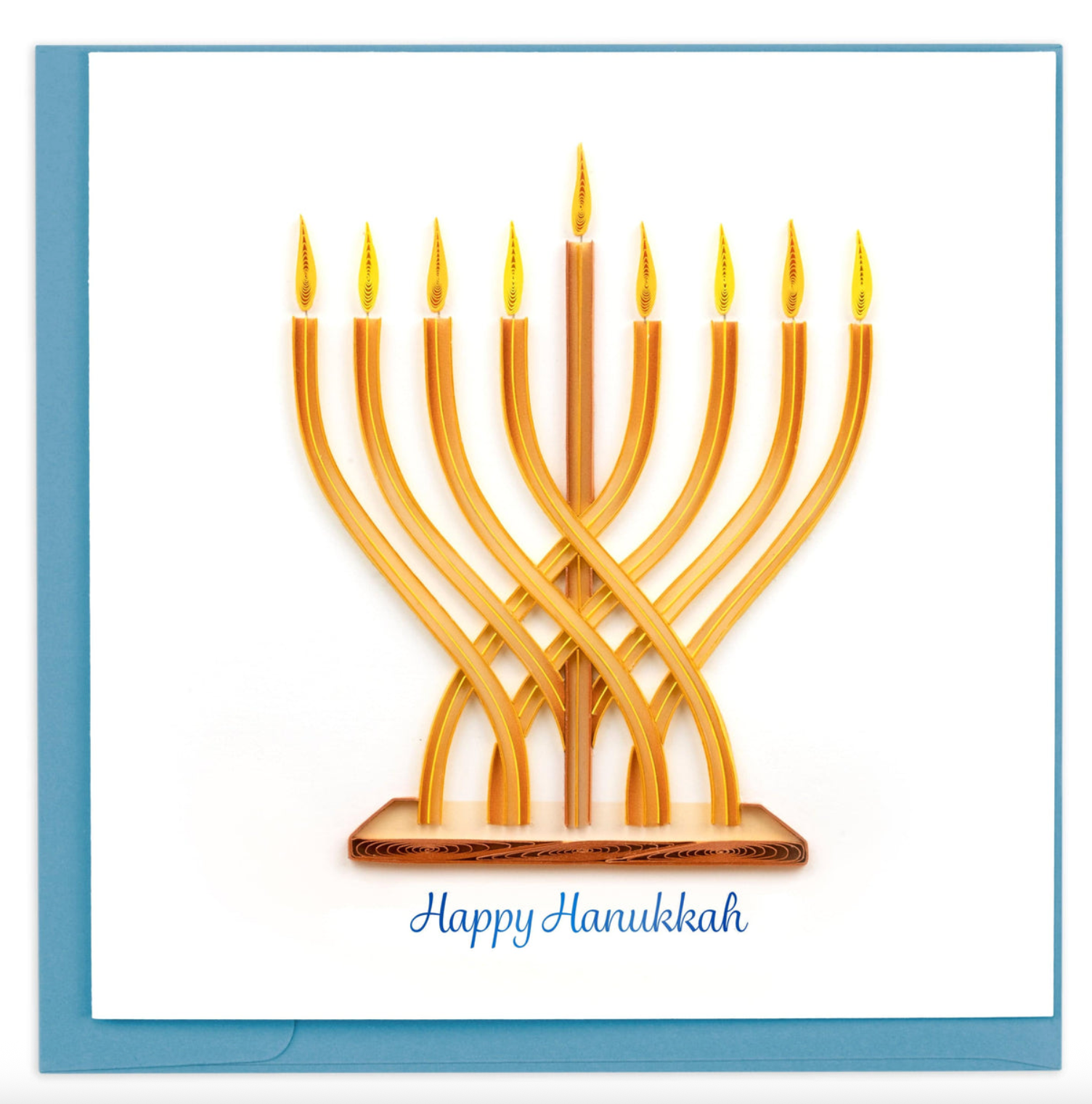 Modern Menorah Quilled Hanukkah Card