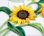 Wild Sunflowers Blank Quilling Card