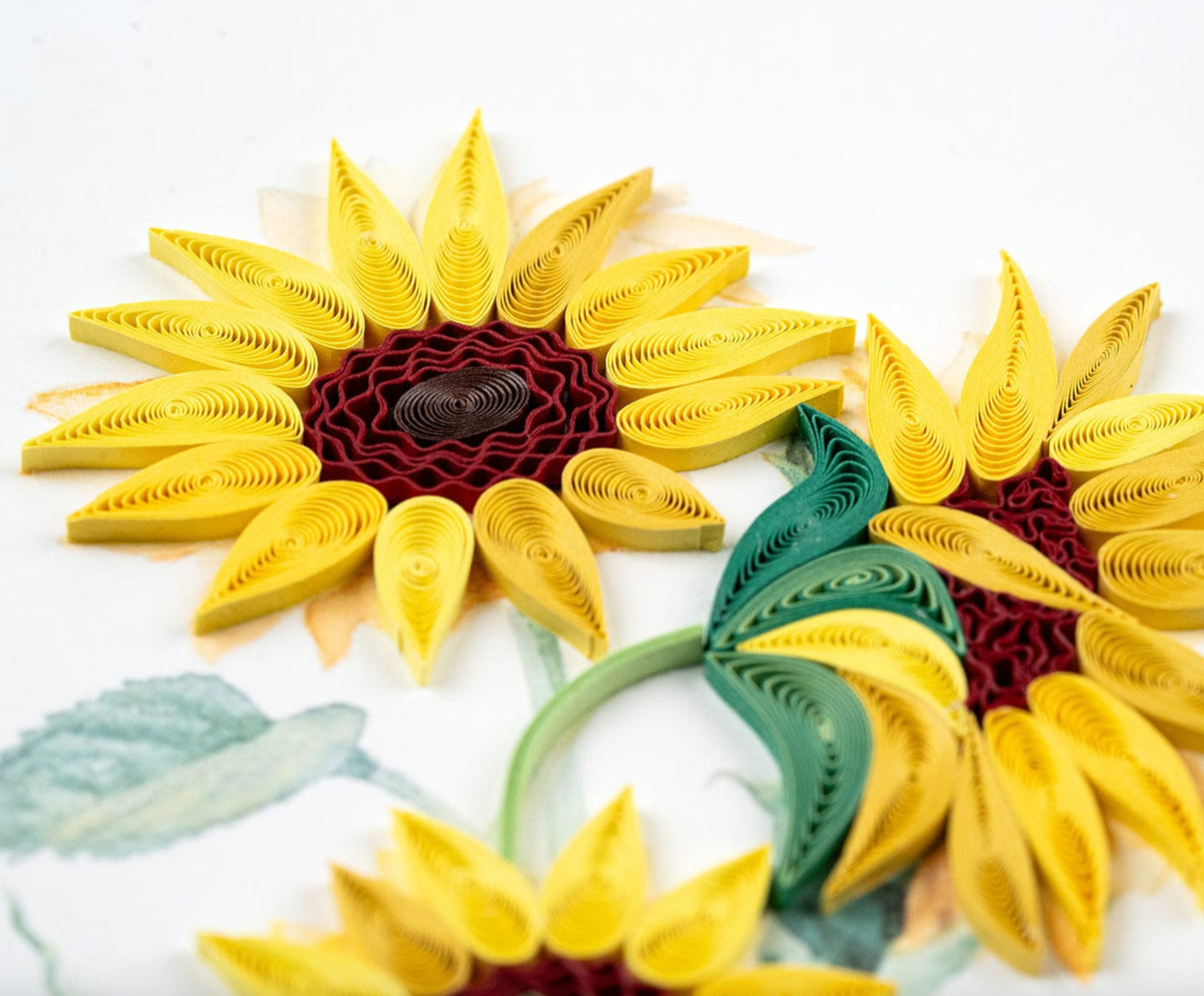 Wild Sunflowers Blank Quilling Card