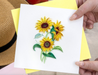 Wild Sunflowers Blank Quilling Card