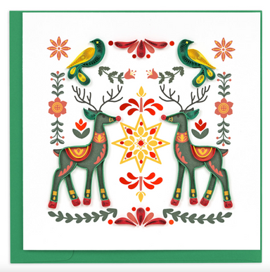 Scandinavian Christmas Blank Quilling Greeting Card