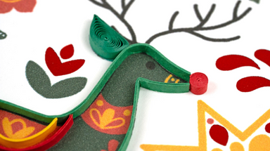 Scandinavian Christmas Blank Quilling Greeting Card