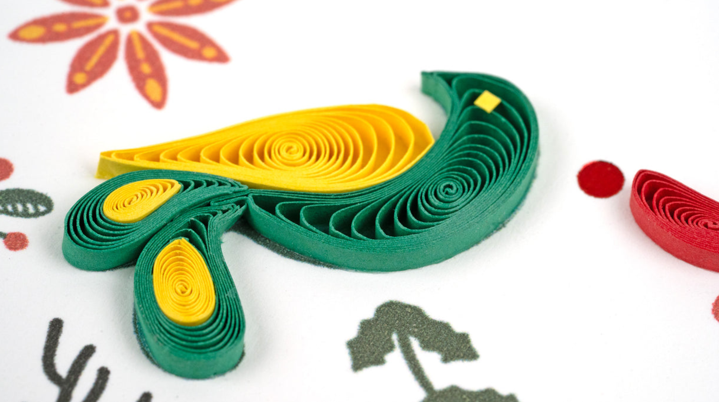 Scandinavian Christmas Blank Quilling Greeting Card