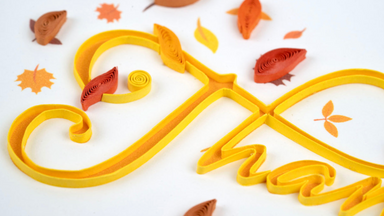 Thankful Blank Quilling Greeting Card