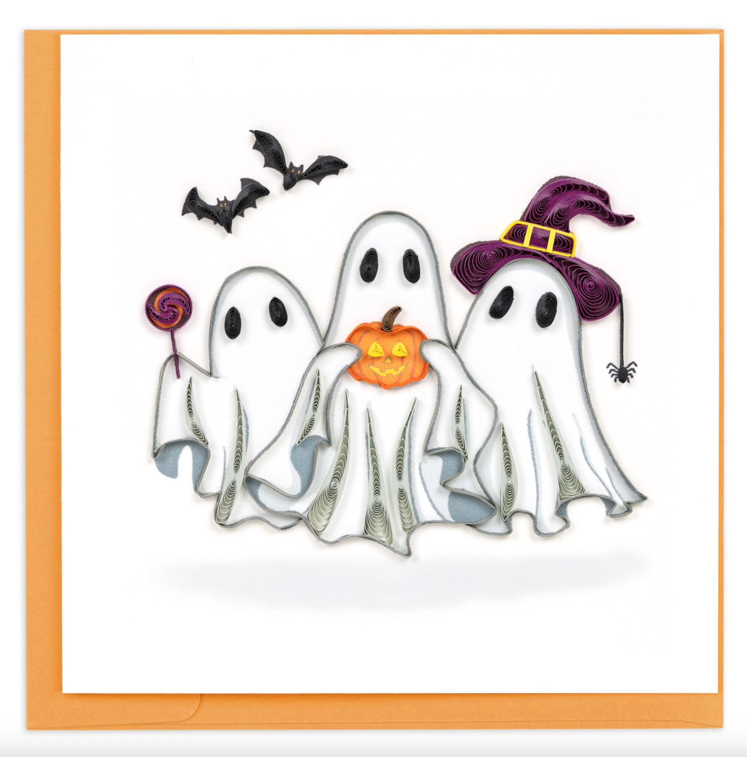 Ghost Trio Quilled Blank Greeting Card