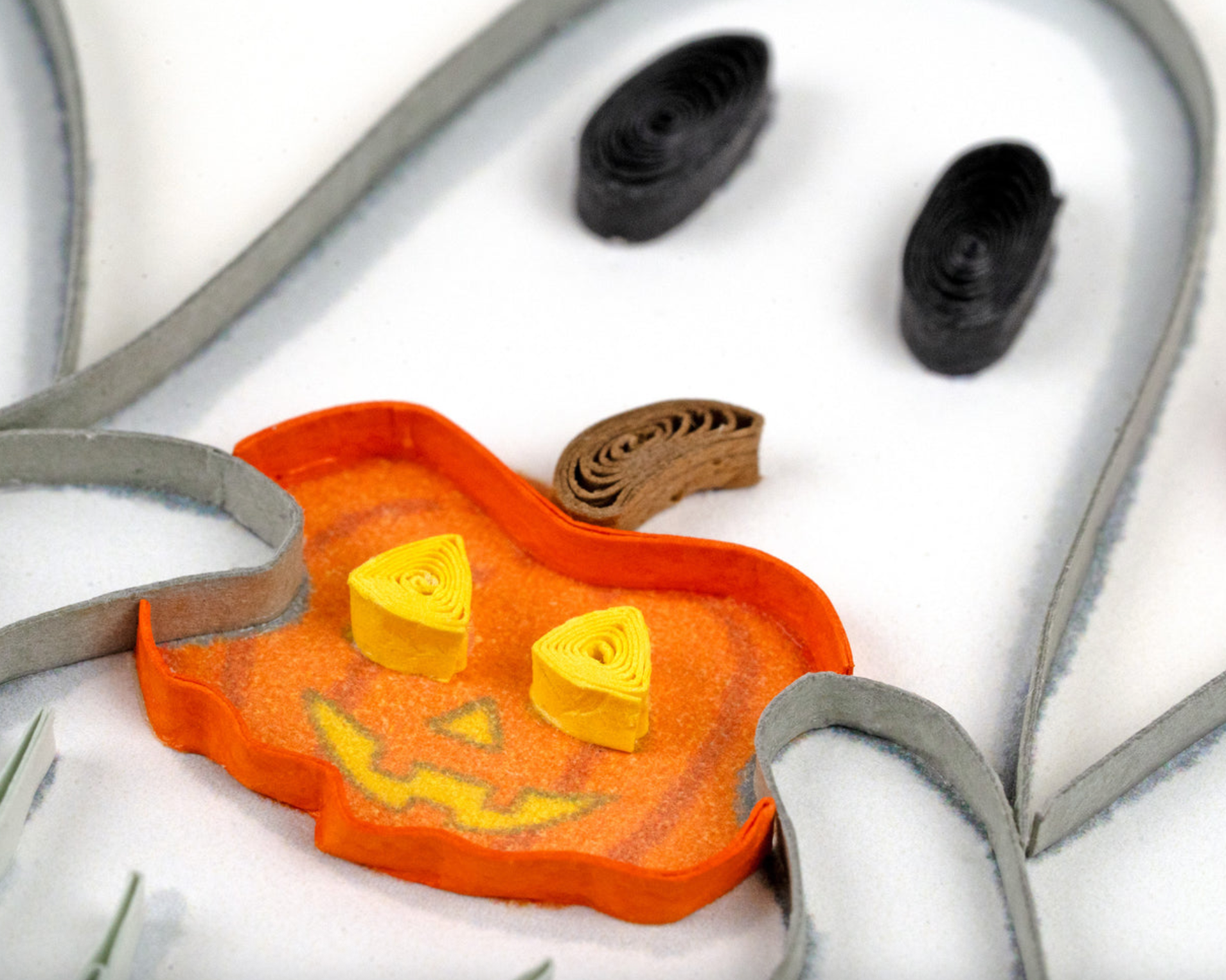 Ghost Trio Quilled Blank Greeting Card