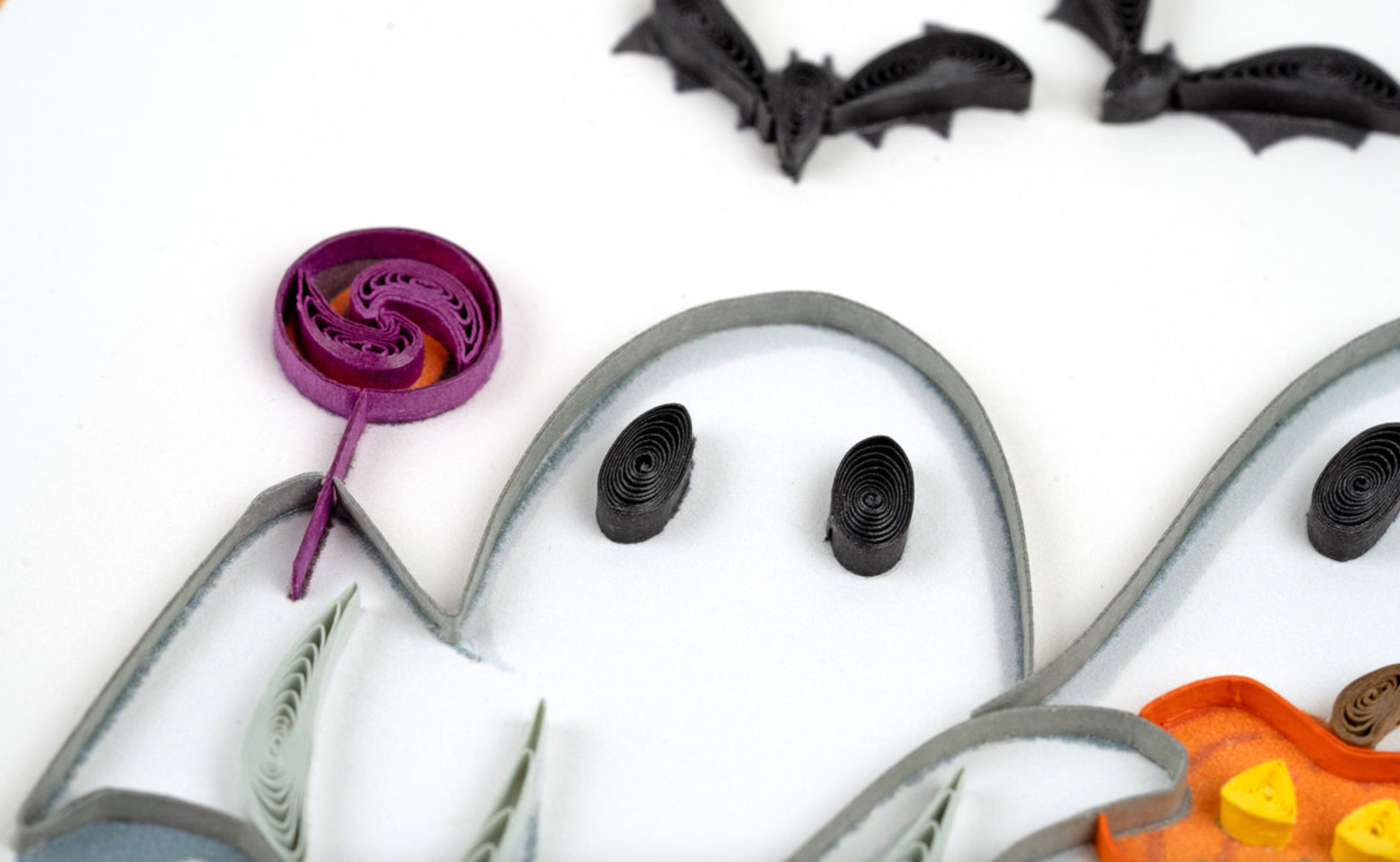 Ghost Trio Quilled Blank Greeting Card