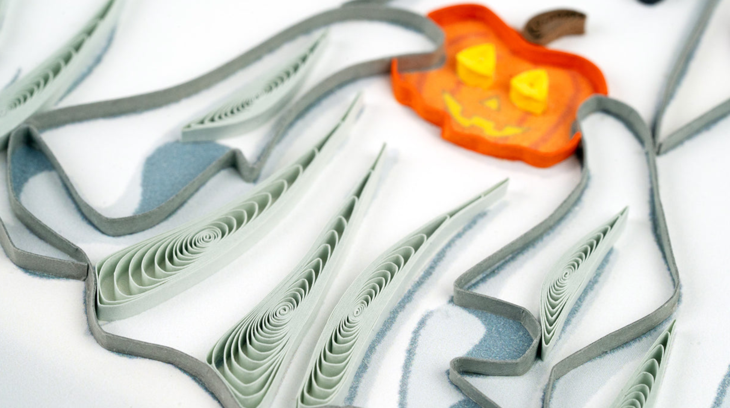 Ghost Trio Quilled Blank Greeting Card