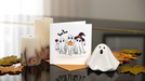 Ghost Trio Quilled Blank Greeting Card
