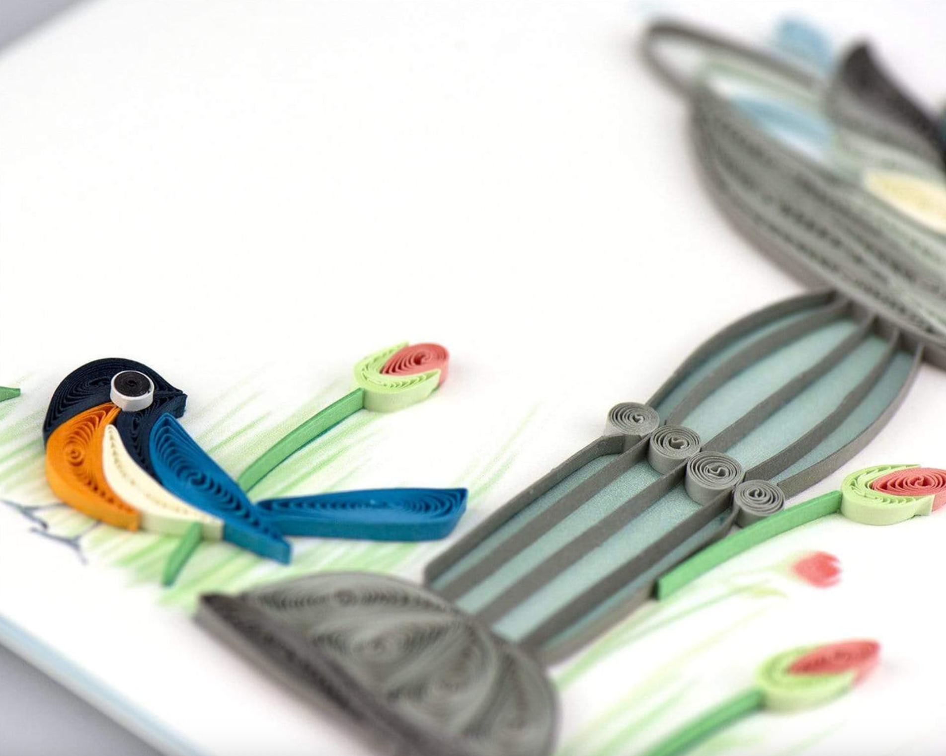 Bird Bath Blank Quilling Card