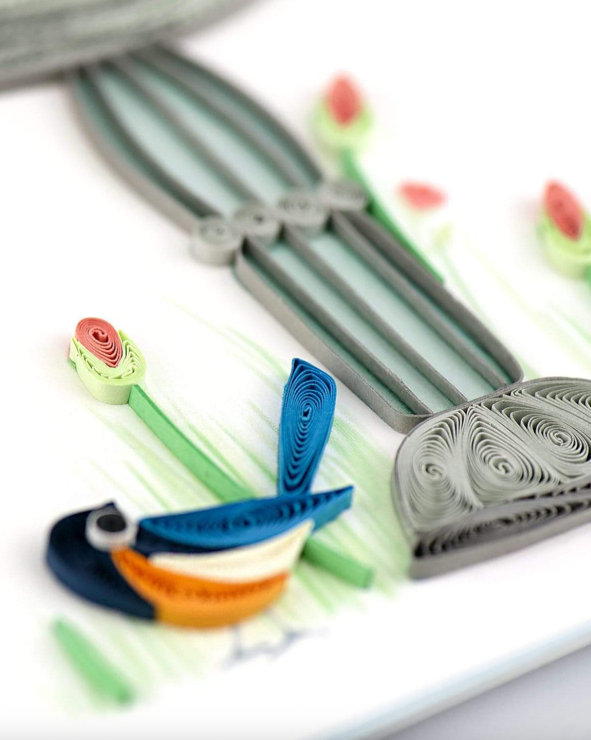 Bird Bath Blank Quilling Card