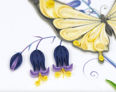 Butterfly & Bluebells Birthday Quilling Card