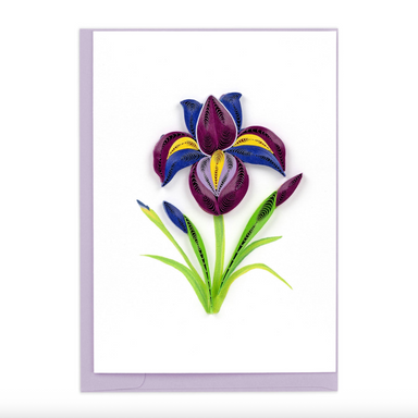 Iris Flower Blank Quilling Gift Enclosure