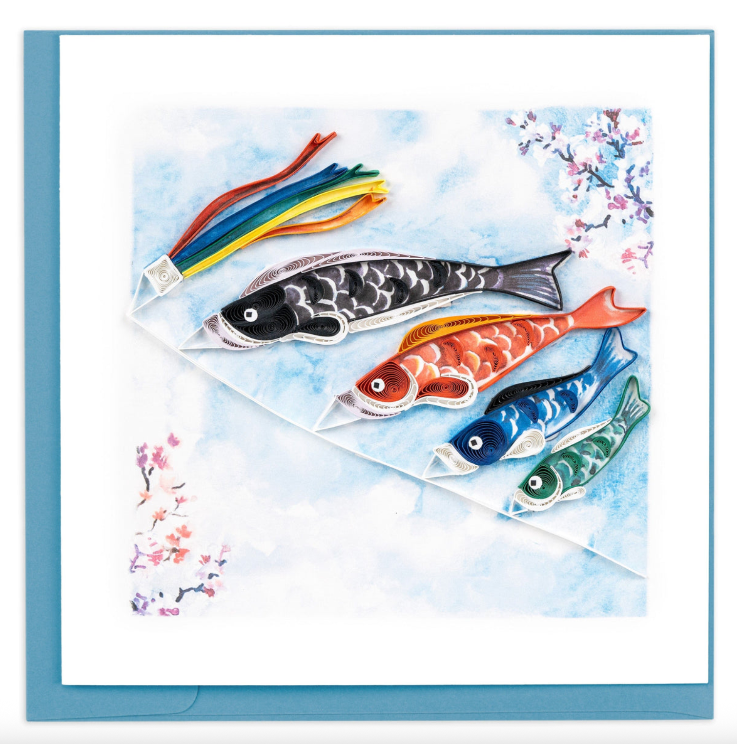Koinobori Blank Quilled Greeting Card
