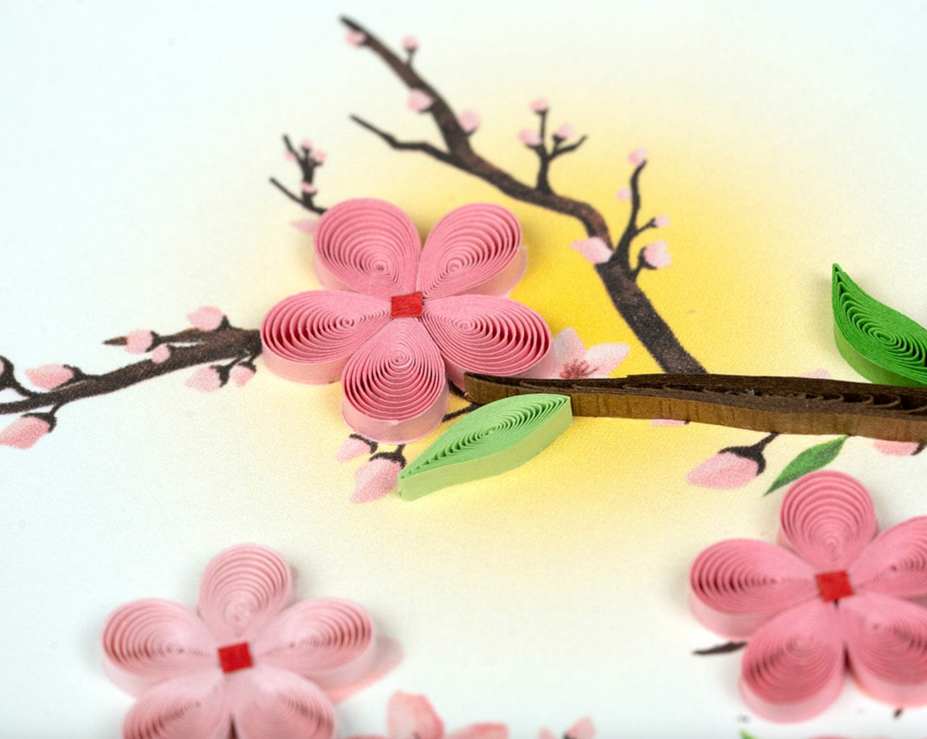 Cherry Blossoms Blank Quilling Card
