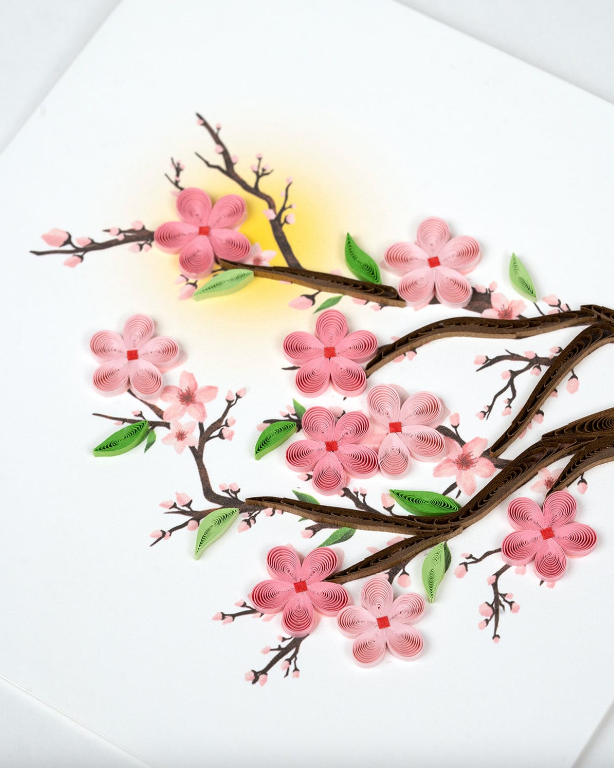 Cherry Blossoms Blank Quilling Card