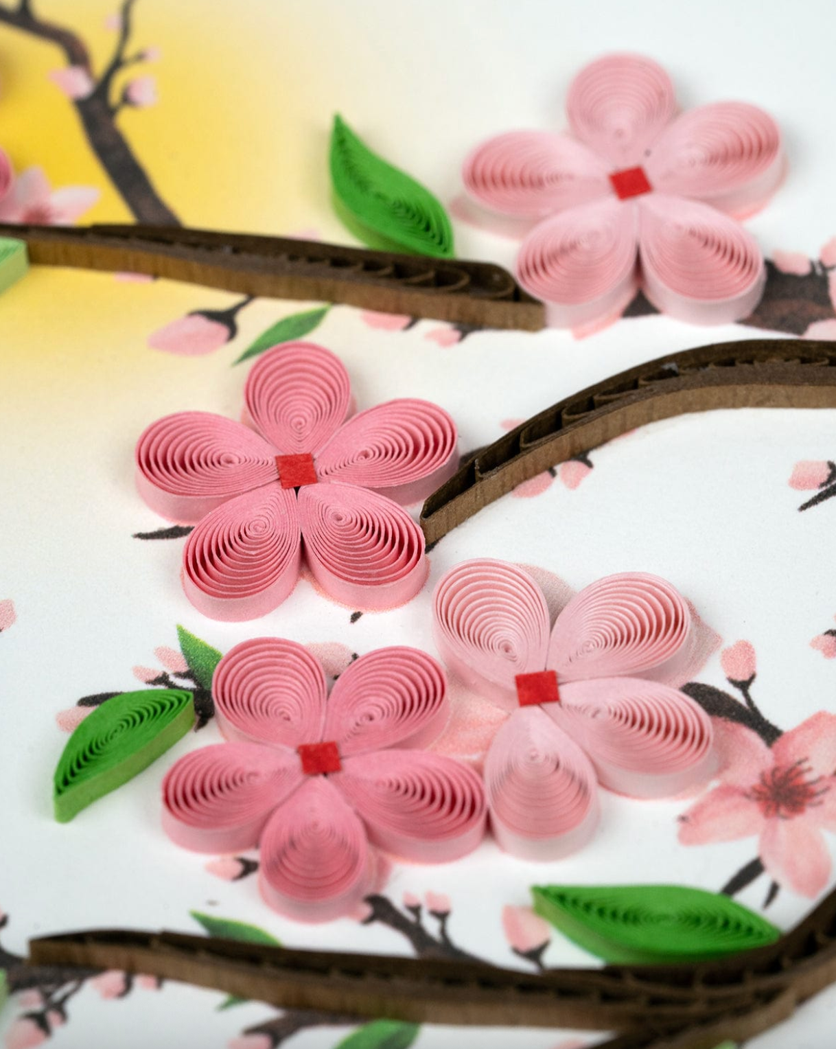 Cherry Blossoms Blank Quilling Card