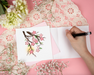 Cherry Blossoms Blank Quilling Card