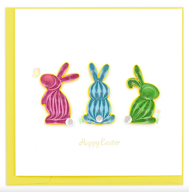 Easter Bunnies - Blank Quilling Card