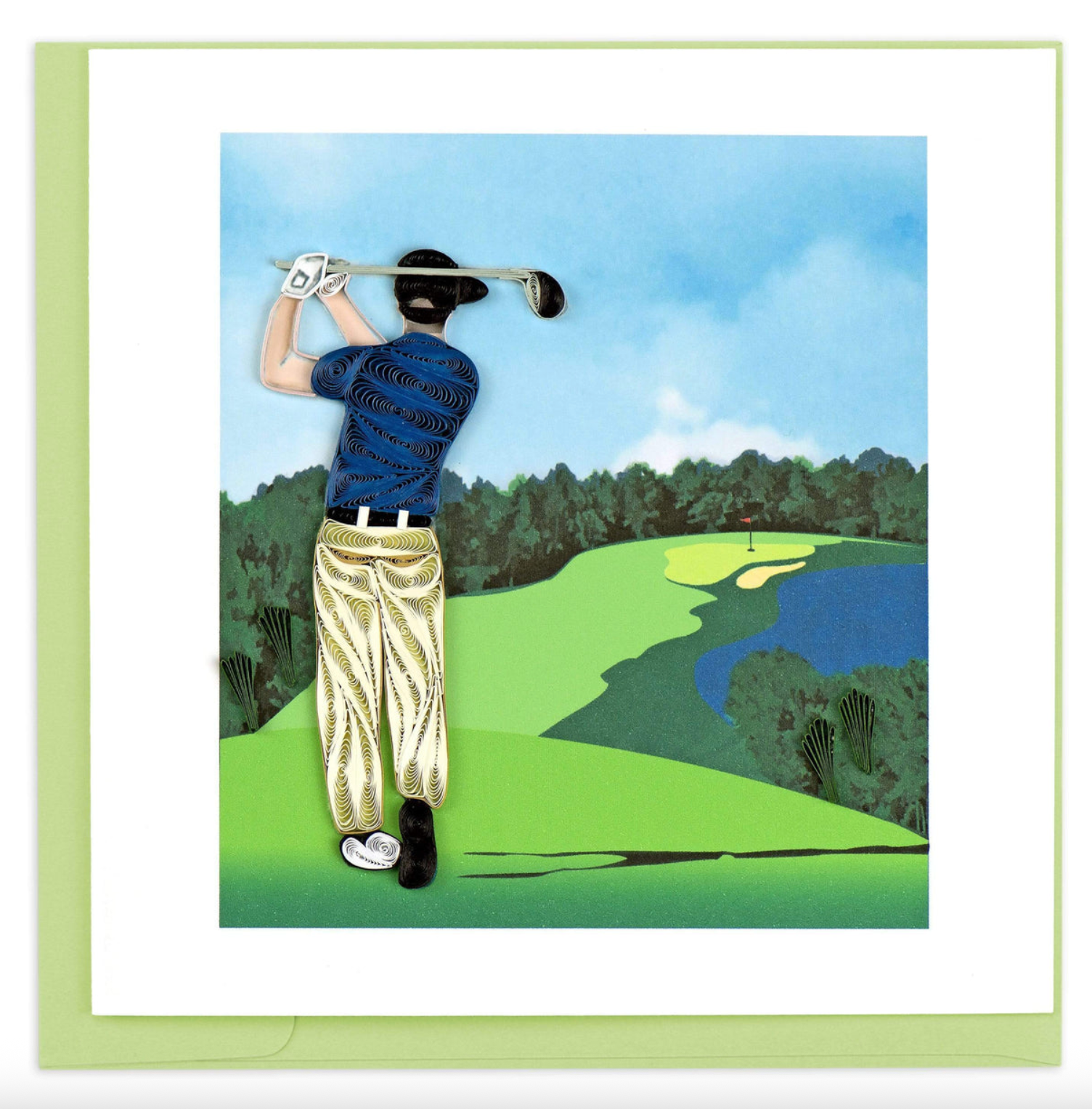 Golfer Blank Quilling Card