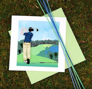 Golfer Blank Quilling Card