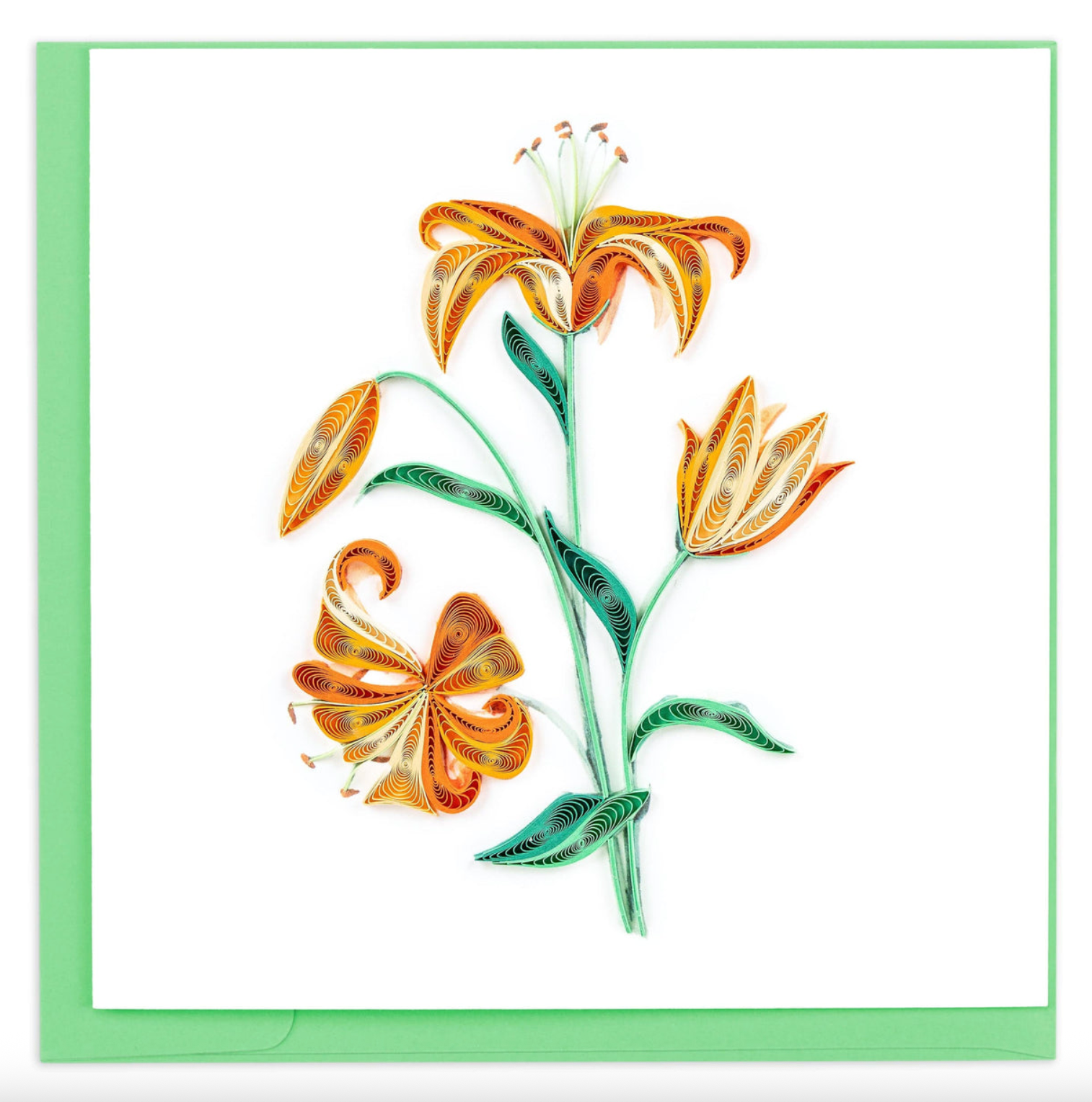 Tiger Lilies Blank Quilling Card