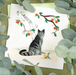 Cat & Orange Branch Blank Quilling Card