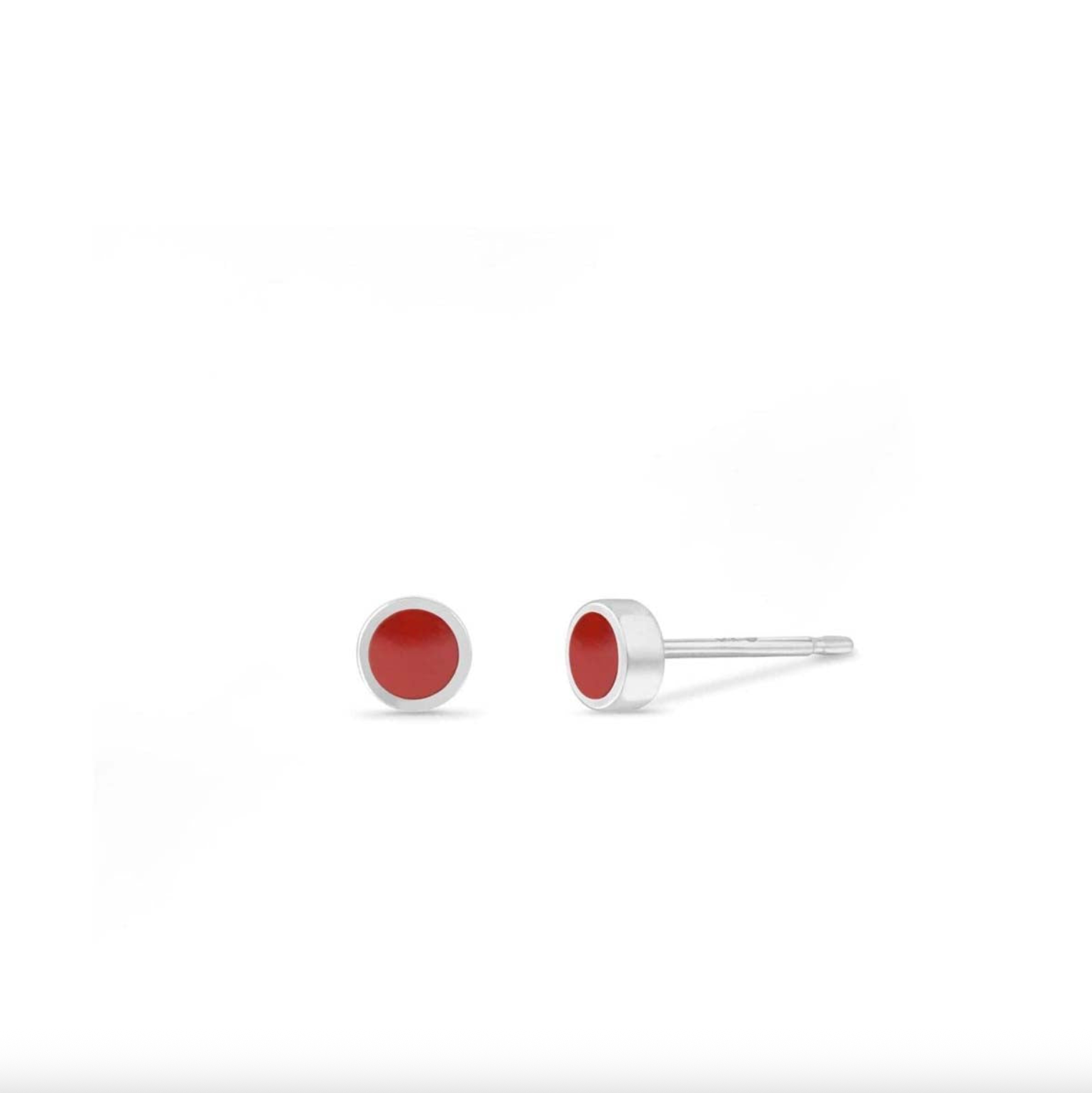 BOMA Belle Mini Studs with Red Carnelian