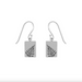 BOMA Sterling Silver Earrings - Rectangular Slab with Fern Imprint