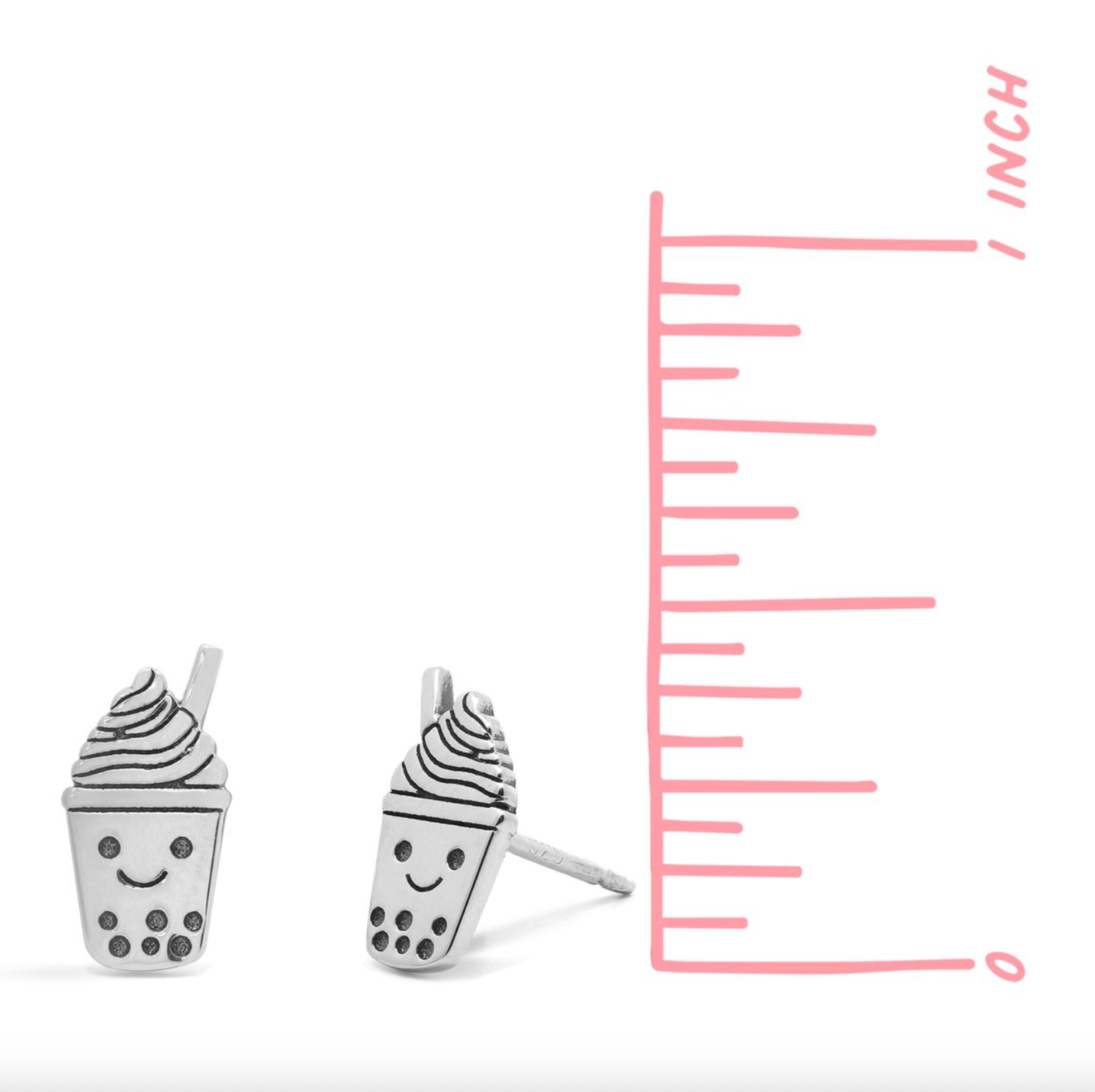 BOMA Smiling Boba Tea Studs