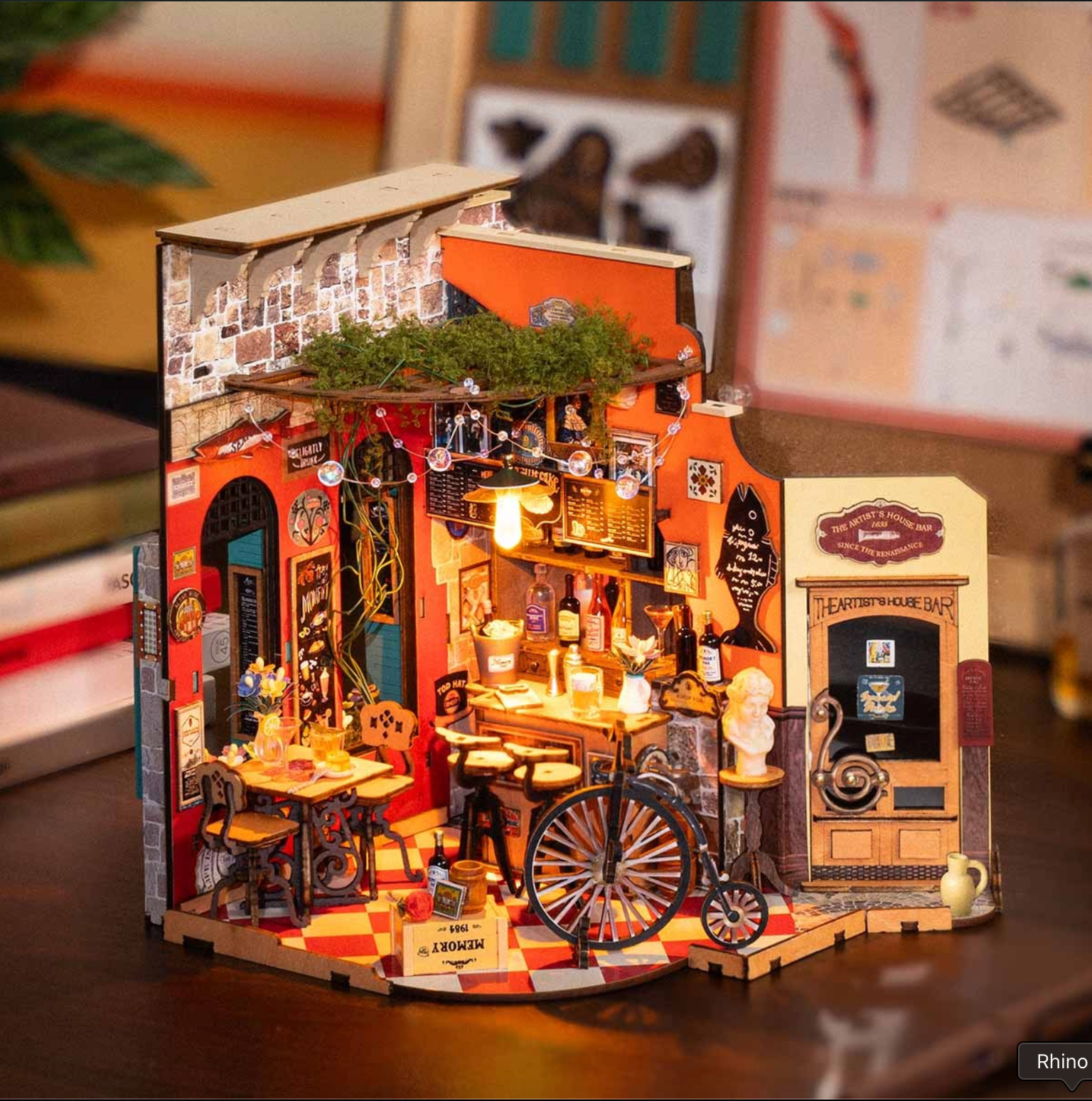 Rolife DIY miniatuurhuisset - modelbouwset poppenhuis Cheers Bar voor tieners en volwassenen, 3D-puzzel mini-huisbouwset Book Nook knutselset Rolife DIY miniatuurhuisset - modelbouwset poppenhuis Cheers Bar voor tieners en volwassenen, 3D-puzzel mini-huisbouwset Book Nook knutselset
