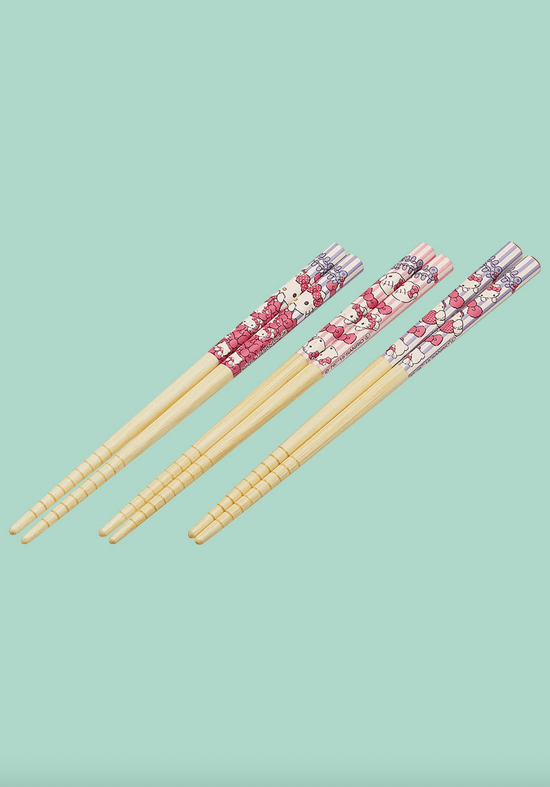 Hello Kitty Bamboo Chopsticks 6.5″ 3 Pair Set