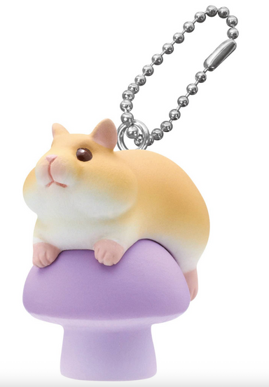 Hamster on Mushroom Keychain Blind Box
