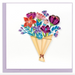 QUILLING CARDS Quilled Playful Flower Bouquet Greeting Card
